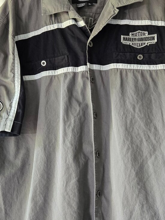 Harley Davidson Other - Harley Davidson Garage Shirt Size XL Color Block, Grey and  Black